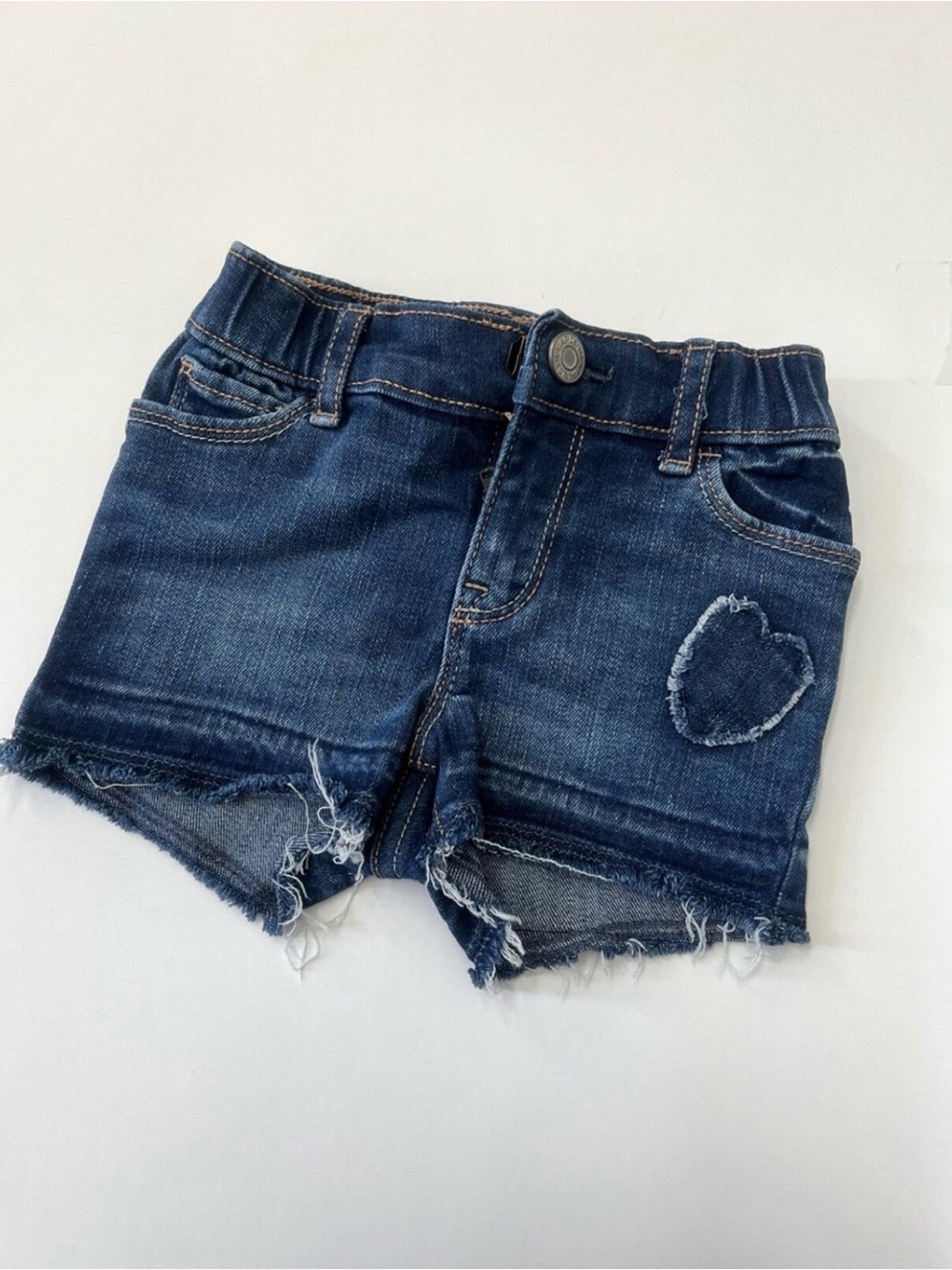 Gap Toddler Girls' Denim Shorts with Heart Patch Size 2T